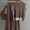 Women Solid Color Sleeveless Top & Long Pants Summer Fashion Set