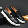 Men's Spring Casual Brown Leather Shoes