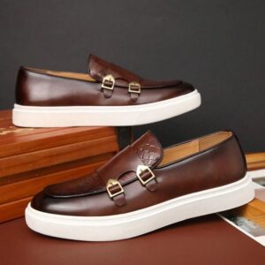 Men's Spring Casual Brown Leather Shoes