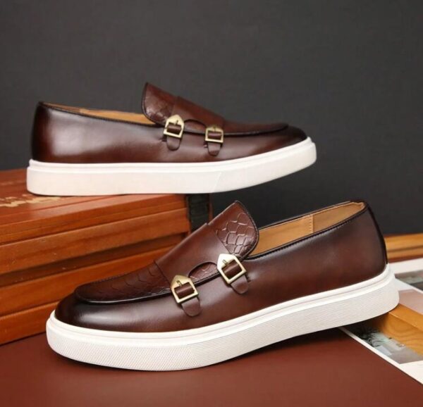 Men's Spring Casual Brown Leather Shoes