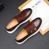 Men's Spring Casual Brown Leather Shoes