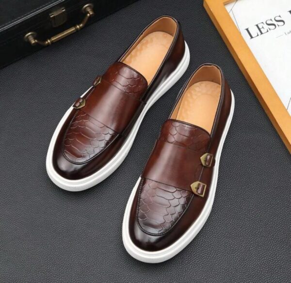 Men's Spring Casual Brown Leather Shoes