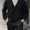 Black Manfinity Casual Long Sleeve Jacket