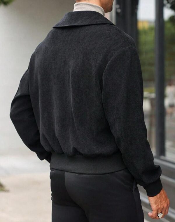 Black Manfinity Casual Long Sleeve Jacket