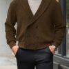 Brown Manfinity Casual Long Sleeve Jacket