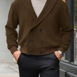 Brown Manfinity Casual Long Sleeve Jacket