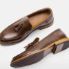 Tassel Leather Rubber Anti-Slip Wooden Sole