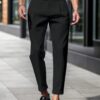 Calvornis Men's Solid Color Casual Pants