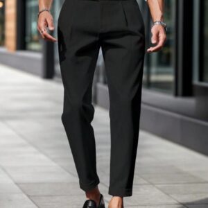 Calvornis Men's Solid Color Casual Pants