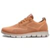 Brown Men Knit Detail Lace-up Front Sneakers