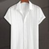 White Casual Knitted T-Shirt