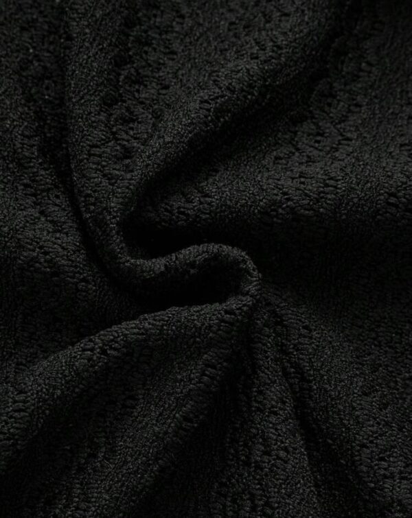 Black Casual Knitted T-Shirt