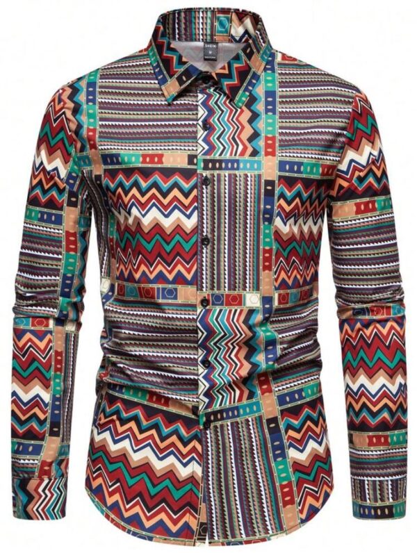 Manfinity Men Print Graphic Colorful Vac Shirt