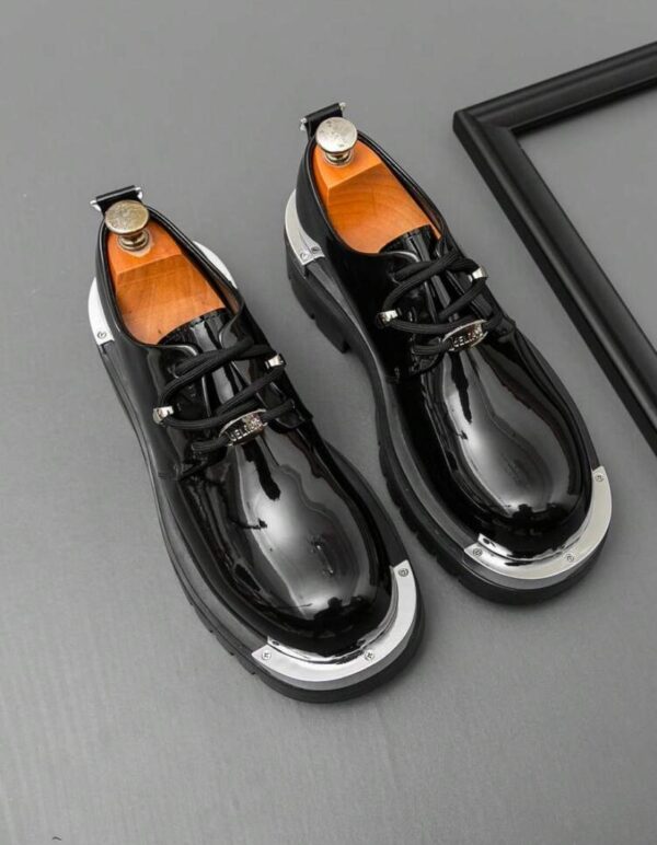 High Quality Glossy Thick Leather Formal Shoes