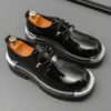 High Quality Glossy Thick Leather Formal Shoes