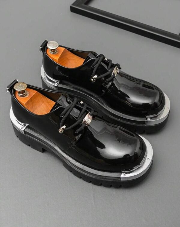 High Quality Glossy Thick Leather Formal Shoes