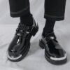 High Quality Glossy Thick Leather Formal Shoes
