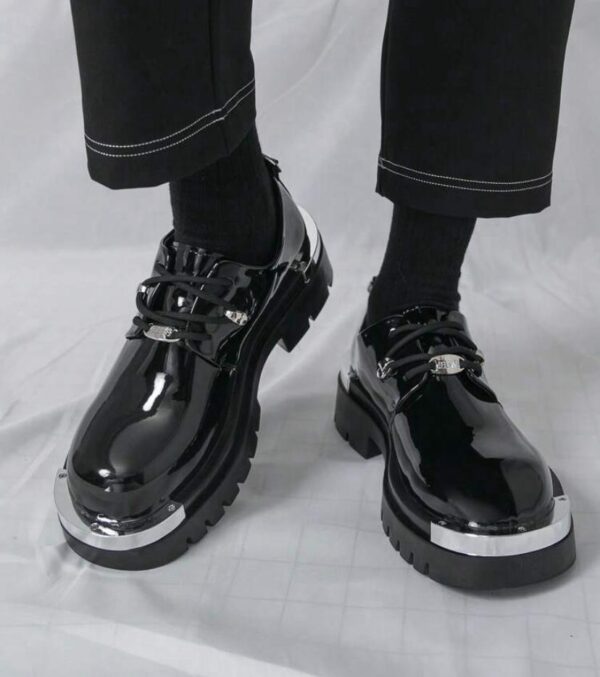 High Quality Glossy Thick Leather Formal Shoes