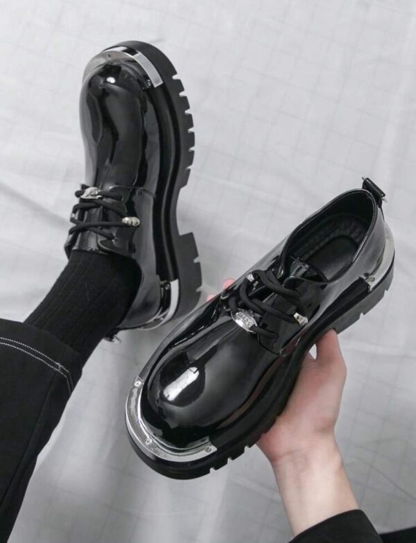 High Quality Glossy Thick Leather Formal Shoes