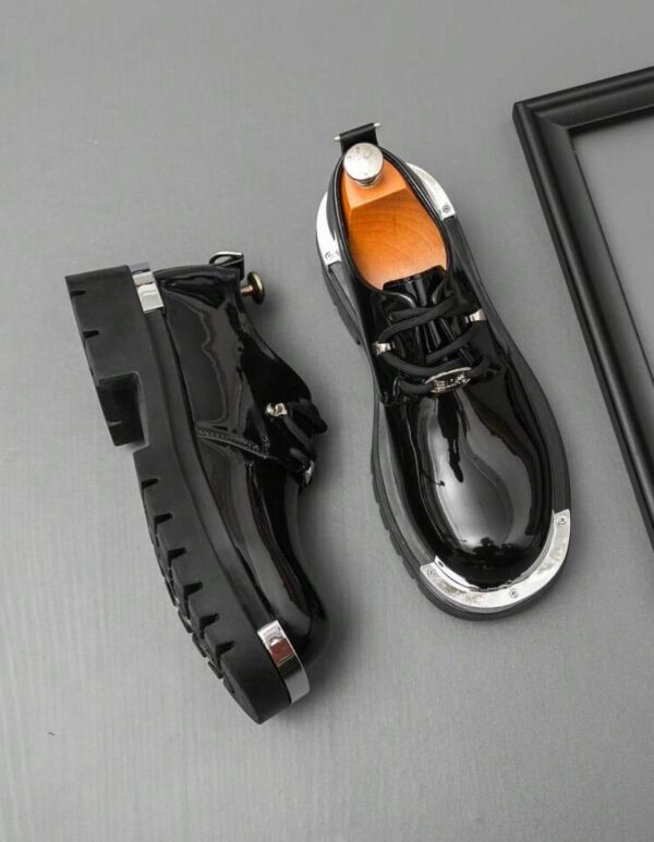 High Quality Glossy Thick Leather Formal Shoes