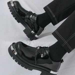 High Quality Glossy Thick Leather Formal Shoes