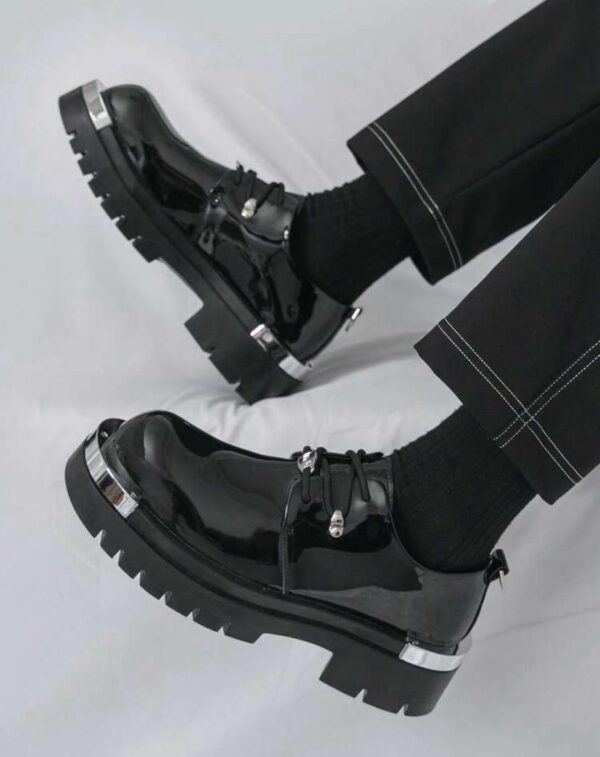 High Quality Glossy Thick Leather Formal Shoes