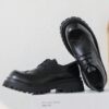 Black Classic Retro Brogue Carved Men's Casual Leather Shoes