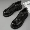 High quality glossy think leather formal shoe
