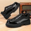 High quality glossy think leather formal shoe