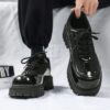 High quality glossy think leather formal shoe
