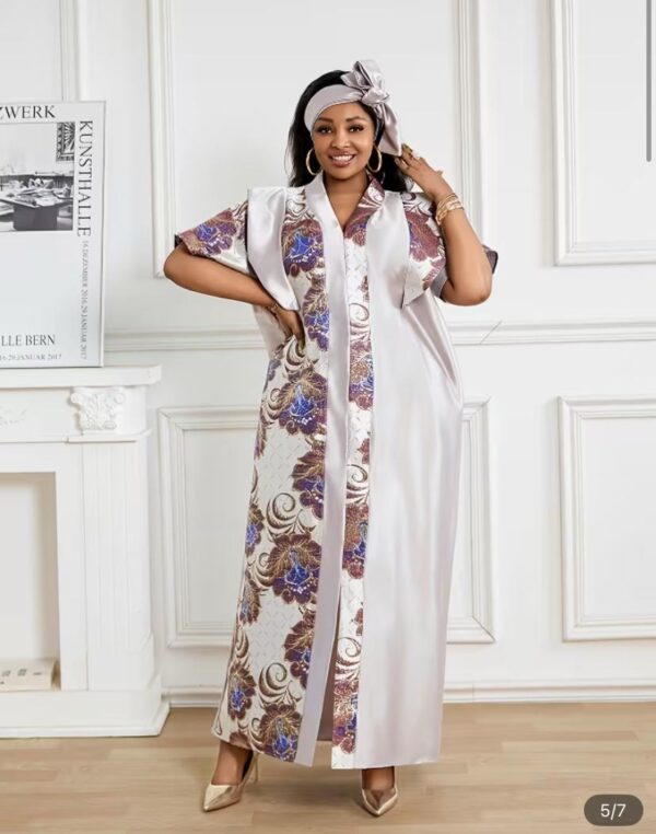 Plus Size Floral V-Neck Dress