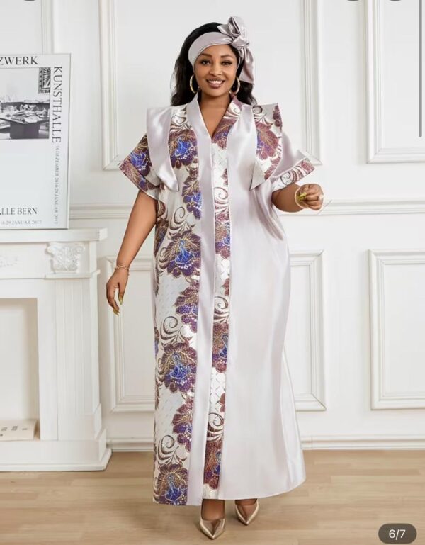 Plus Size Floral V-Neck Dress