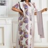 Plus Size Floral V-Neck Dress