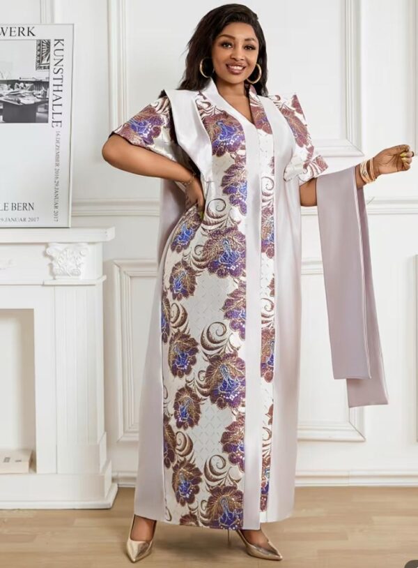 Plus Size Floral V-Neck Dress