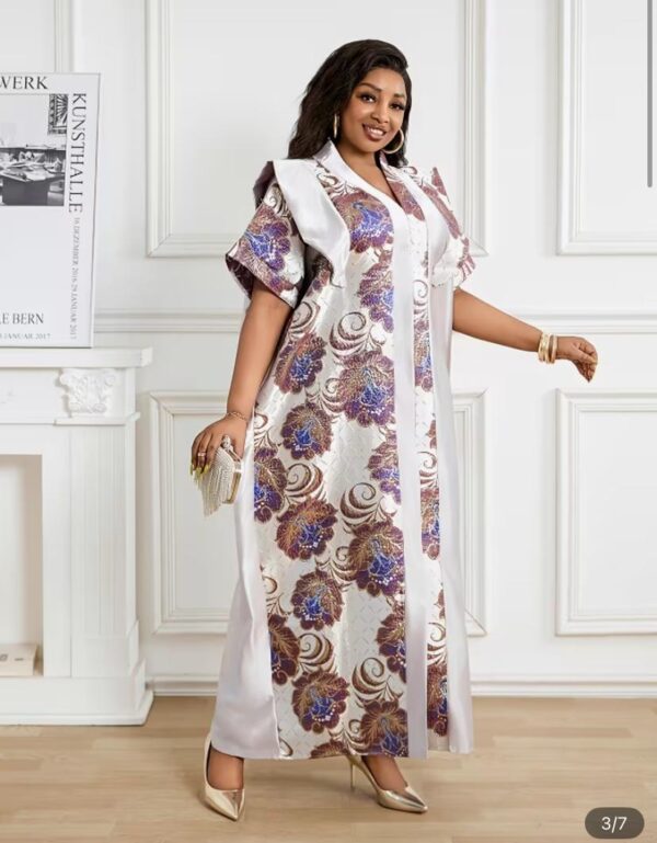 Plus Size Floral V-Neck Dress