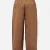 Brown Vintage Casual Pleated Tapered Pants