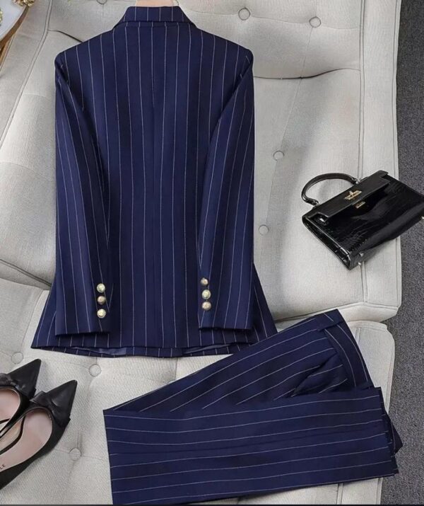 Ladies Dark blue stripes suit