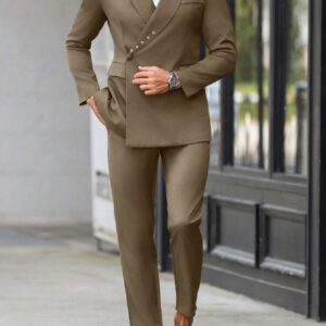 One breasted stylish brown suit