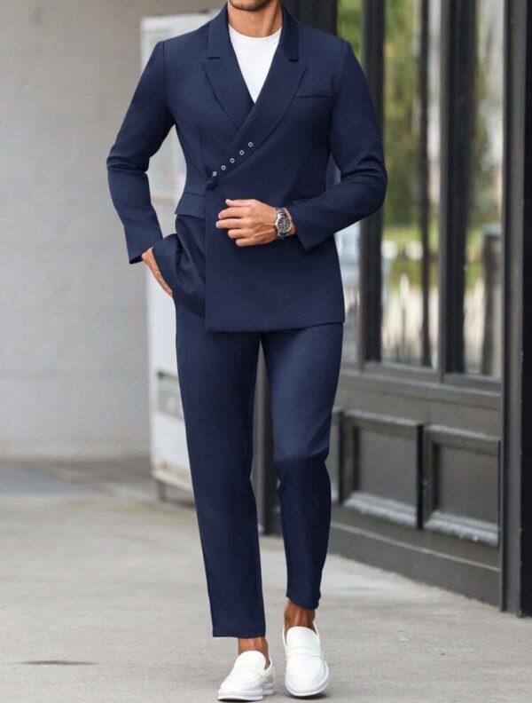 One breasted stylish dark blue