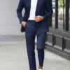 One breasted stylish dark blue