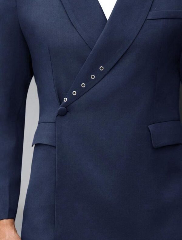 One breasted stylish dark blue