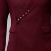 One breasted stylish maroon suit