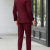 One breasted stylish maroon suit