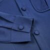 Blue 2 Pcs suit set, Lapel collar and draw string stylish pants