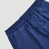 Blue 2 Pcs suit set, Lapel collar and draw string stylish pants