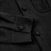 Black 2 Pcs suit set, Lapel collar and draw string stylish pants