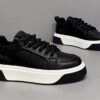 Black white think sole sneaker