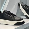 Black white think sole sneaker