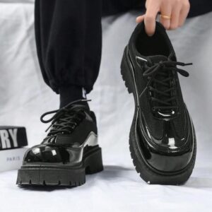 High quality glossy think leather formal shoe