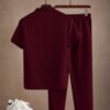 Solid Color Raglan Short Sleeve (Burgundy)